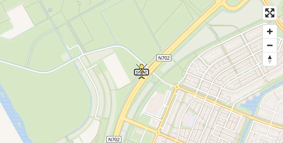 Routekaart van de vlucht: Lifeliner 1 naar Almere, Hogering