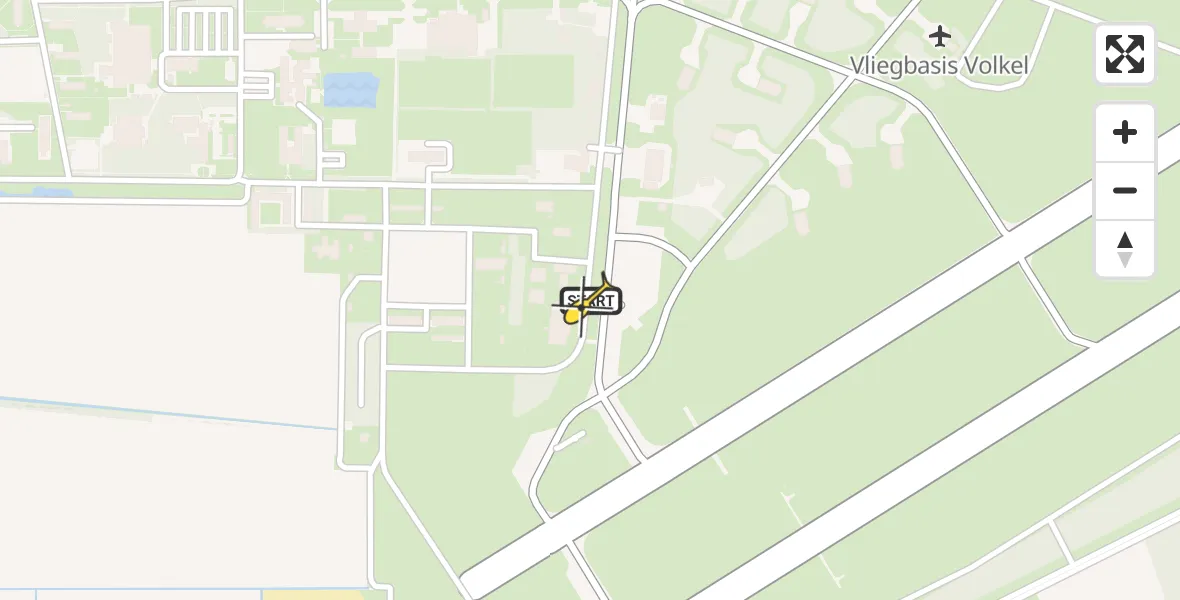 Routekaart van de vlucht: Lifeliner 3 naar Vliegbasis Volkel, Zeelandsedijk