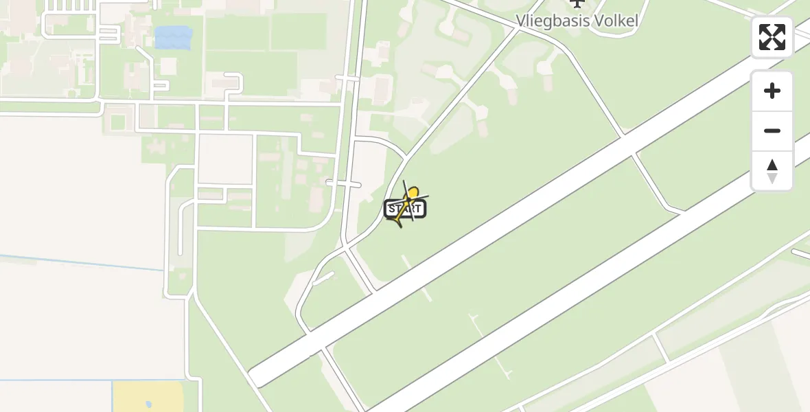 Routekaart van de vlucht: Lifeliner 3 naar Vliegbasis Volkel, Zeelandsedijk