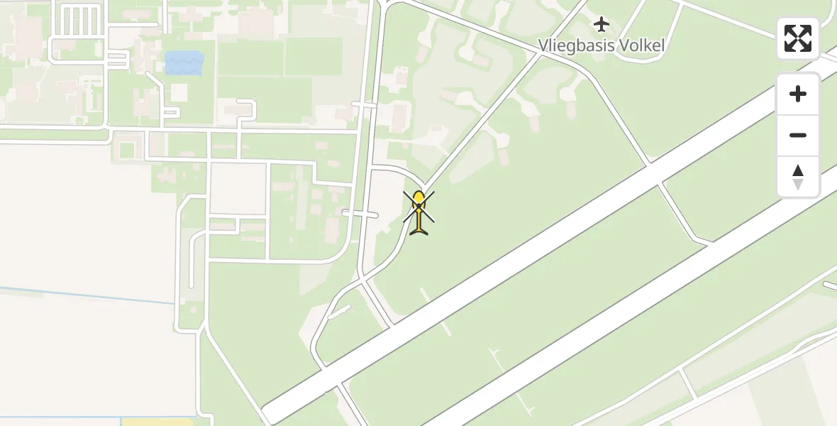 Routekaart van de vlucht: Lifeliner 3 naar Vliegbasis Volkel