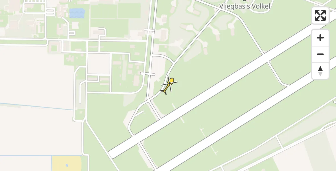 Routekaart van de vlucht: Lifeliner 3 naar Vliegbasis Volkel
