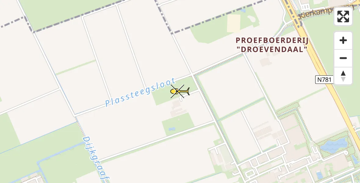 Routekaart van de vlucht: Lifeliner 3 naar Wageningen