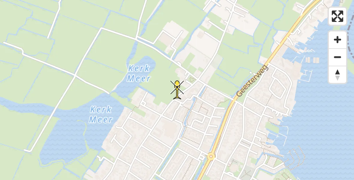 Routekaart van de vlucht: Lifeliner 1 naar Akersloot