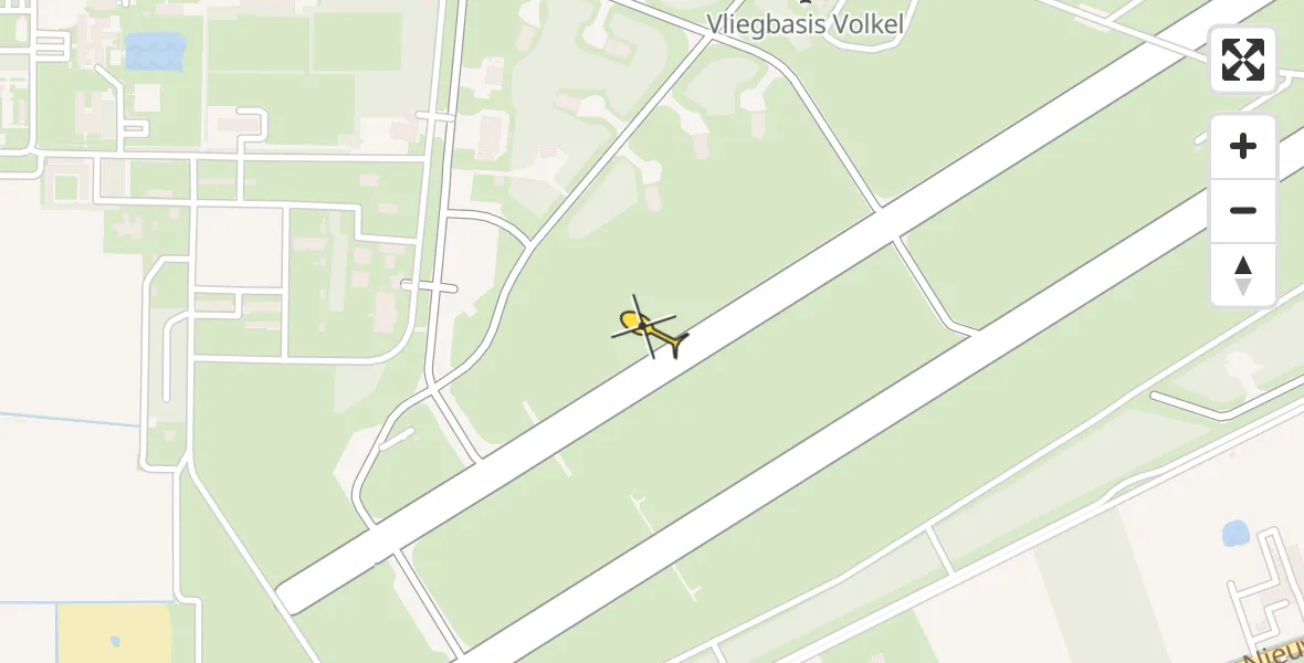 Routekaart van de vlucht: Lifeliner 3 naar Vliegbasis Volkel