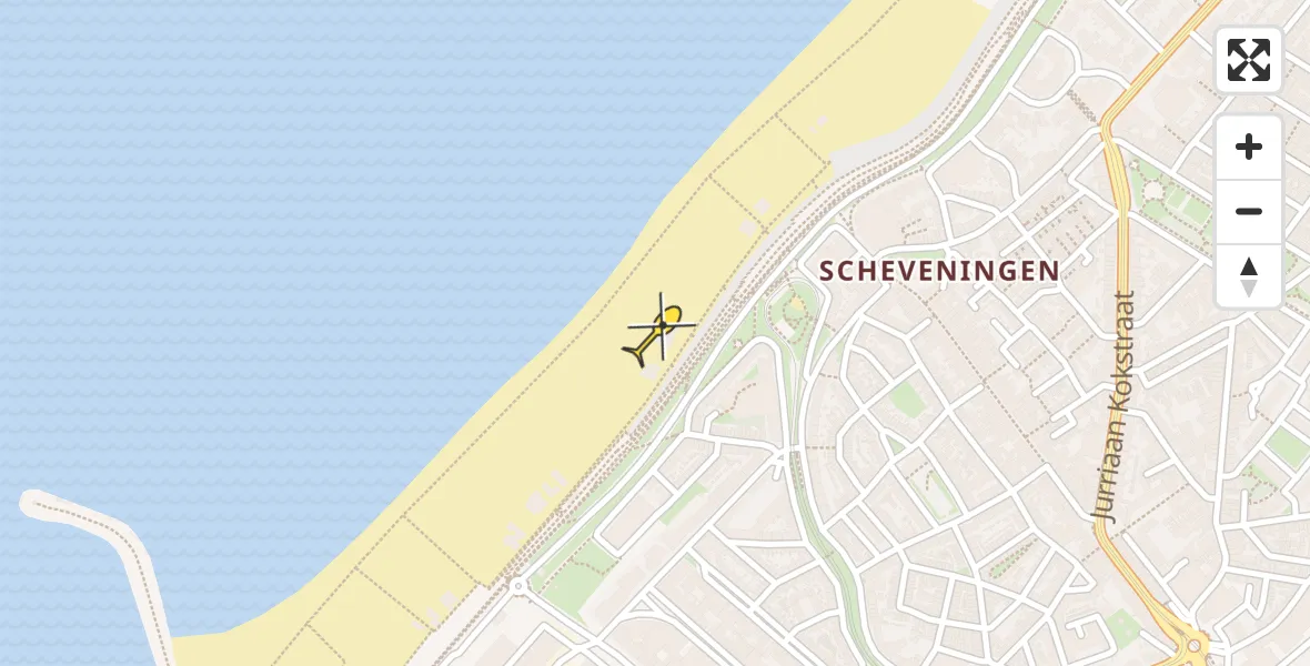 Routekaart van de vlucht: Lifeliner 2 naar Den Haag