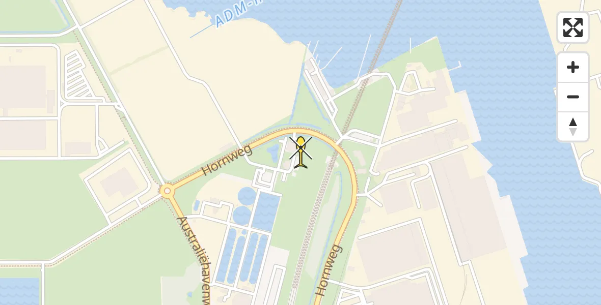 Routekaart van de vlucht: Lifeliner 1 naar Amsterdam Heliport