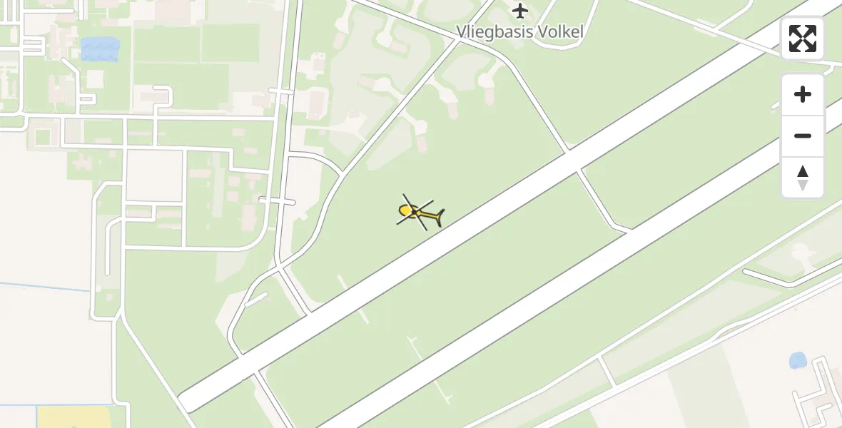 Routekaart van de vlucht: Lifeliner 3 naar Vliegbasis Volkel