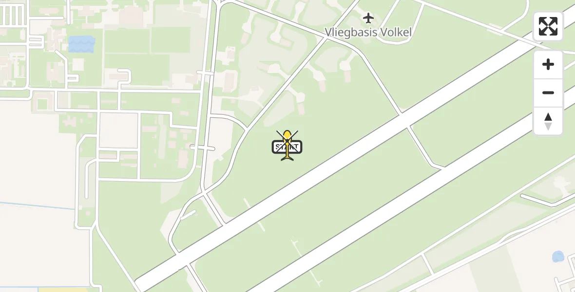 Routekaart van de vlucht: Lifeliner 3 naar Vliegbasis Volkel, Zeelandsedijk