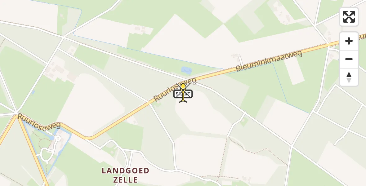 Routekaart van de vlucht: Lifeliner 4 naar Hengelo (Gld), Ruurloseweg
