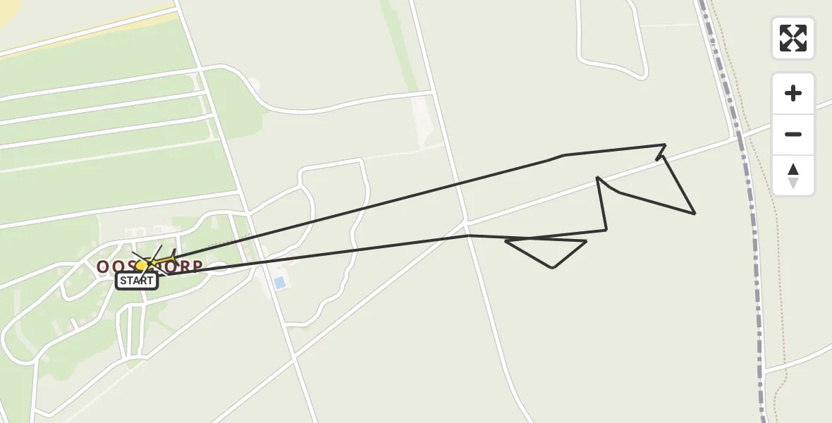 Routekaart van de vlucht: Politiehelikopter naar Harskamp, Otterloseweg