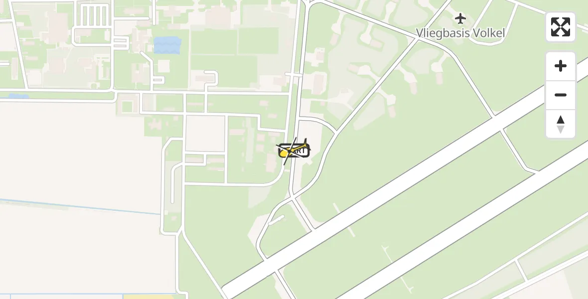 Routekaart van de vlucht: Lifeliner 3 naar Vliegbasis Volkel, Zeelandsedijk