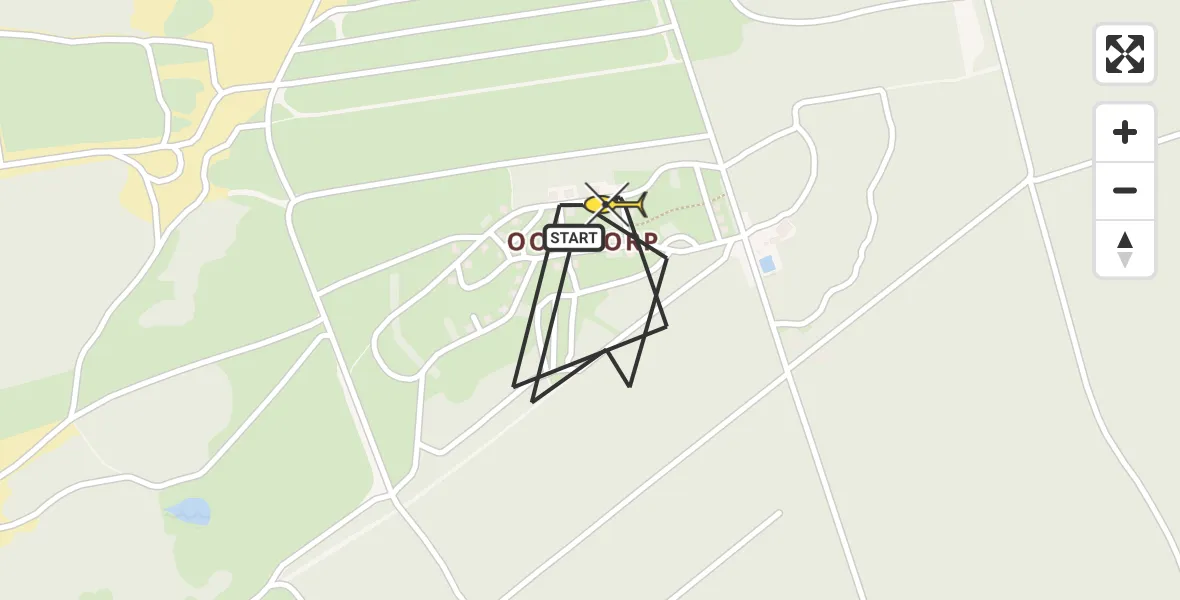 Routekaart van de vlucht: Politieheli naar Harskamp, Otterloseweg
