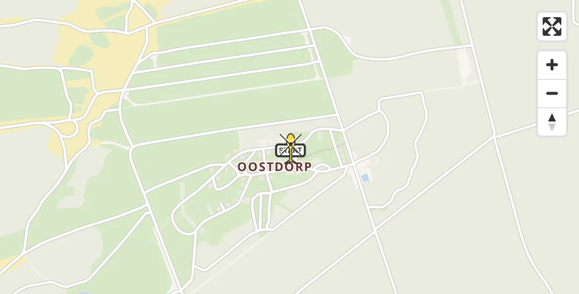 Routekaart van de vlucht: Politiehelikopter naar Harskamp, Otterloseweg