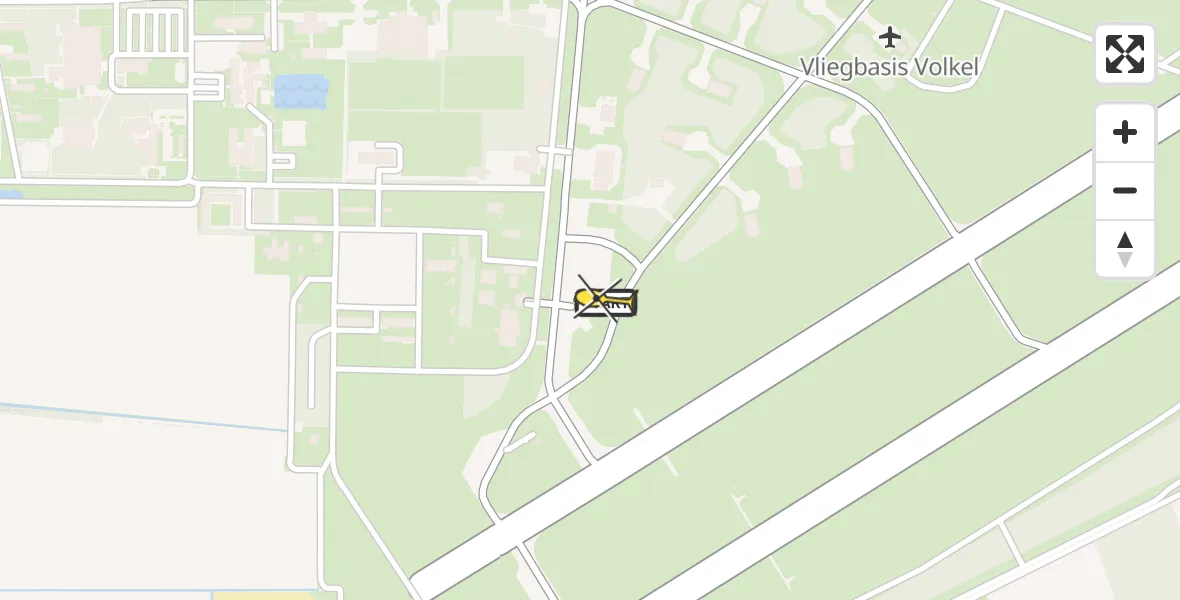 Routekaart van de vlucht: Traumahelikopter naar Vliegbasis Volkel, Zeelandsedijk