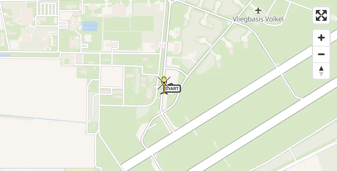 Routekaart van de vlucht: Lifeliner 3 naar Vliegbasis Volkel, Zeelandsedijk