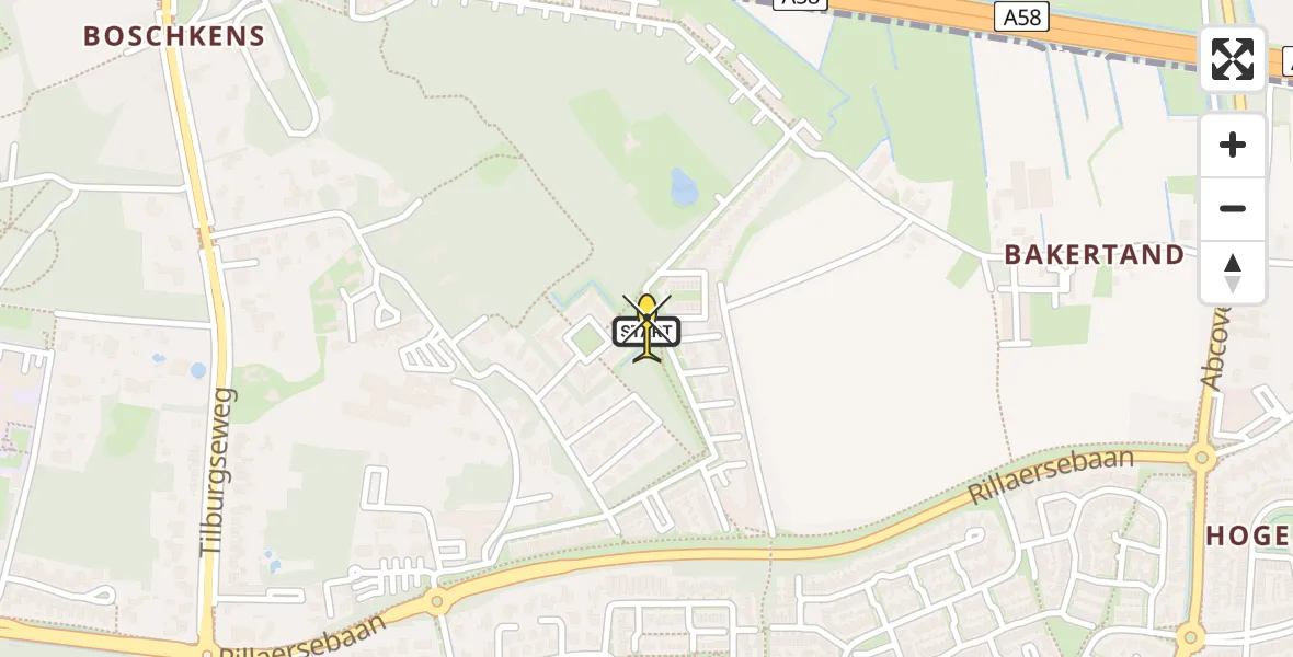 Routekaart van de vlucht: Lifeliner 2 naar Goirle, Middeleeuwen