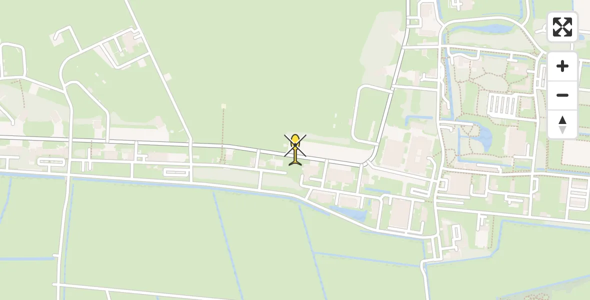 Routekaart van de vlucht: Ambulancehelikopter naar Vliegbasis Leeuwarden