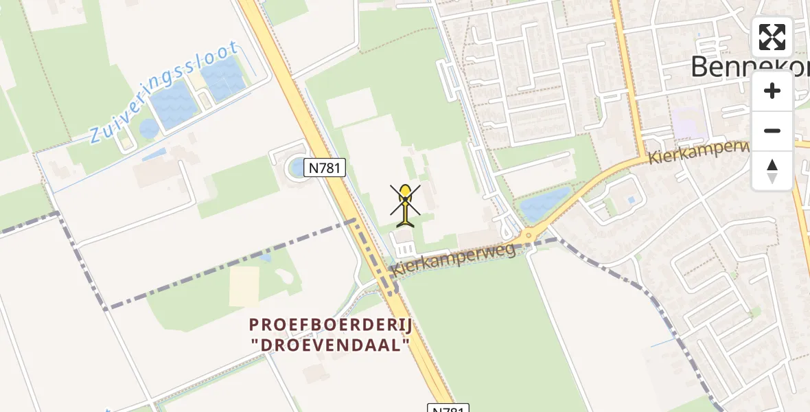 Routekaart van de vlucht: Lifeliner 3 naar Bennekom