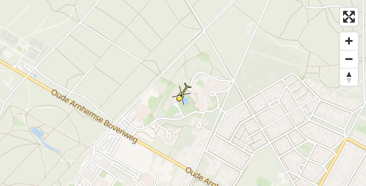 Routekaart van de vlucht: Lifeliner 3 naar Doorn