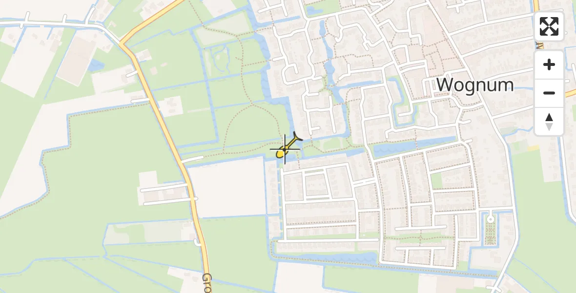 Routekaart van de vlucht: Lifeliner 1 naar Wognum