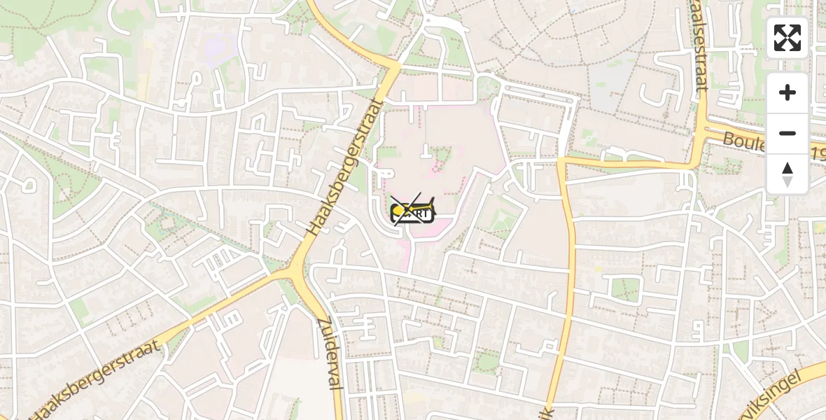 Routekaart van de vlucht: Lifeliner 4 naar Enschede, Wooldriksweg