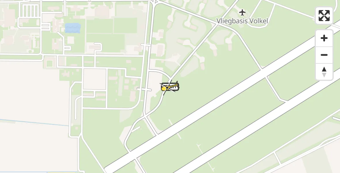Routekaart van de vlucht: Lifeliner 3 naar Vliegbasis Volkel, Zeelandsedijk