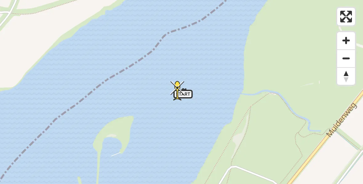 Routekaart van de vlucht: Kustwachthelikopter naar Wolphaartsdijk, Zandkreekplaat