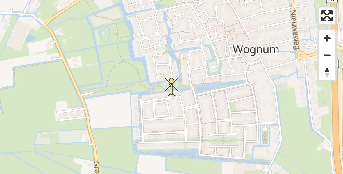 Routekaart van de vlucht: Lifeliner 1 naar Wognum