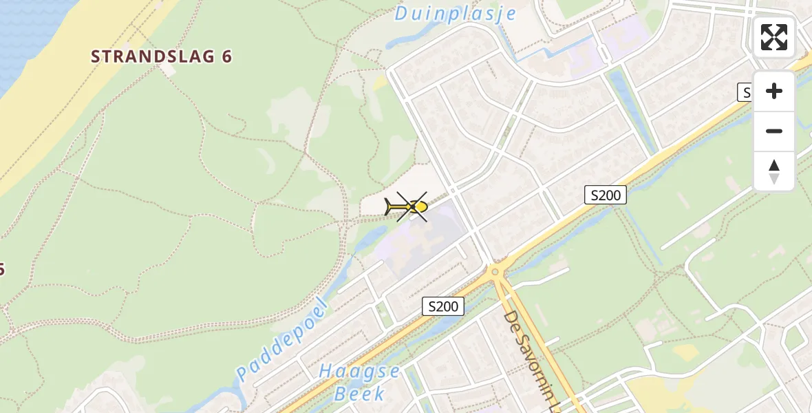 Routekaart van de vlucht: Lifeliner 2 naar Den Haag