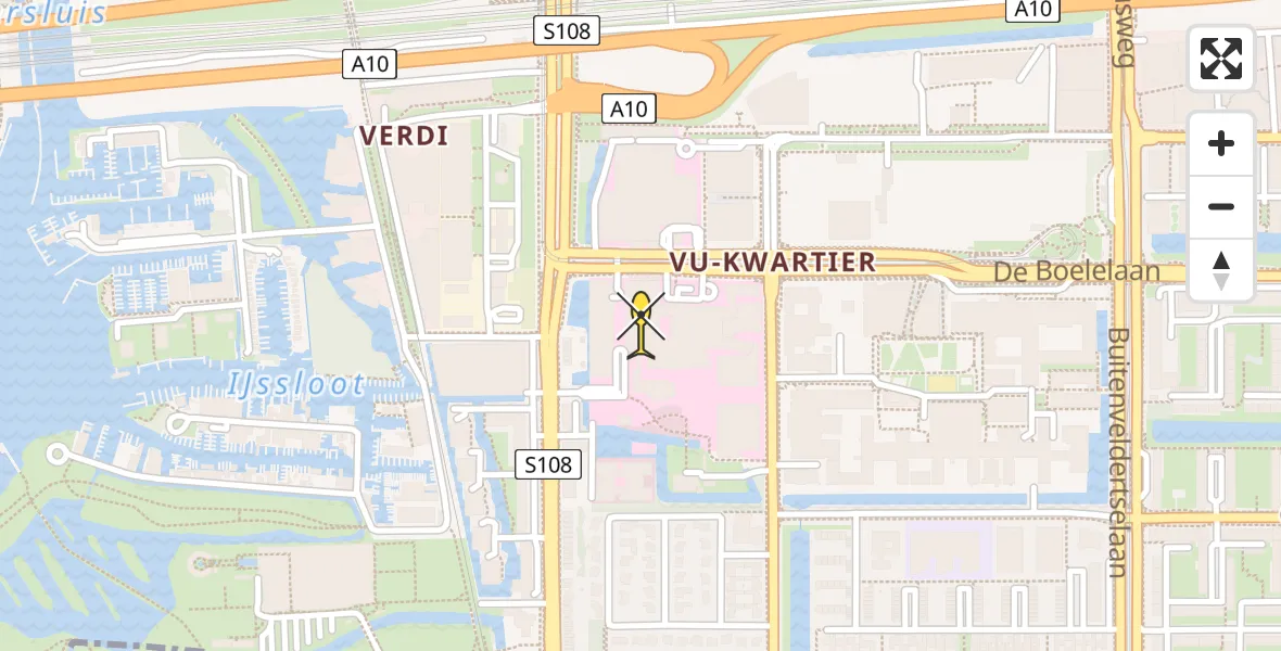 Routekaart van de vlucht: Lifeliner 1 naar VU Medisch Centrum Amsterdam