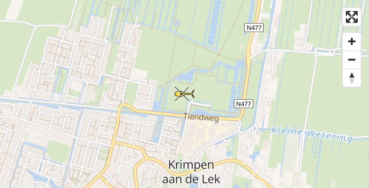 Routekaart van de vlucht: Lifeliner 2 naar Krimpen aan de Lek
