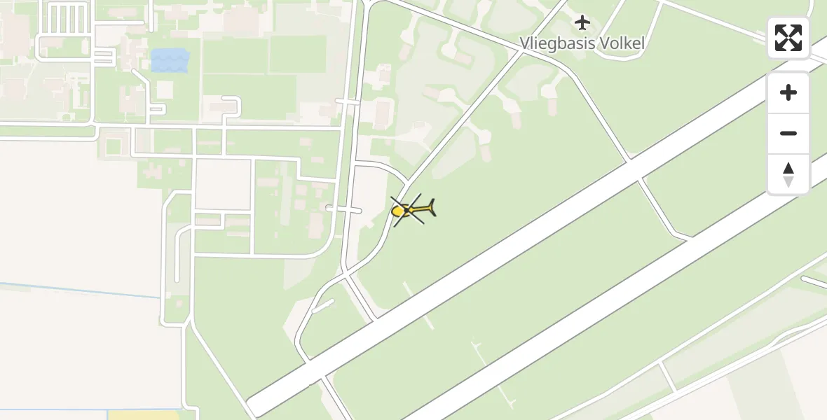 Routekaart van de vlucht: Lifeliner 3 naar Vliegbasis Volkel