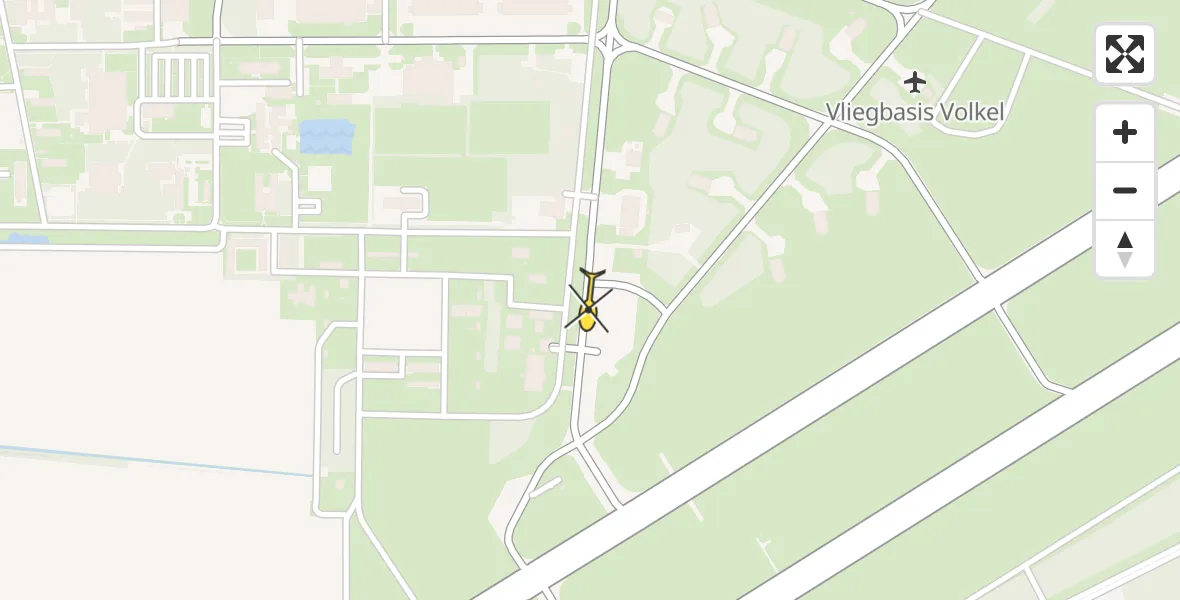 Routekaart van de vlucht: Lifeliner 3 naar Vliegbasis Volkel