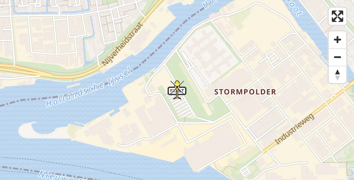 Routekaart van de vlucht: Lifeliner 2 naar Krimpen aan den IJssel, Van Cralingenweg