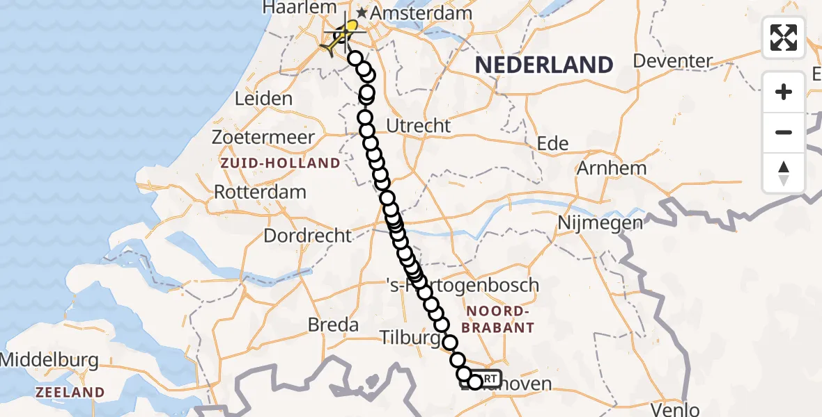 Routekaart van de vlucht: Politiehelikopter naar Schiphol, Scherpenering