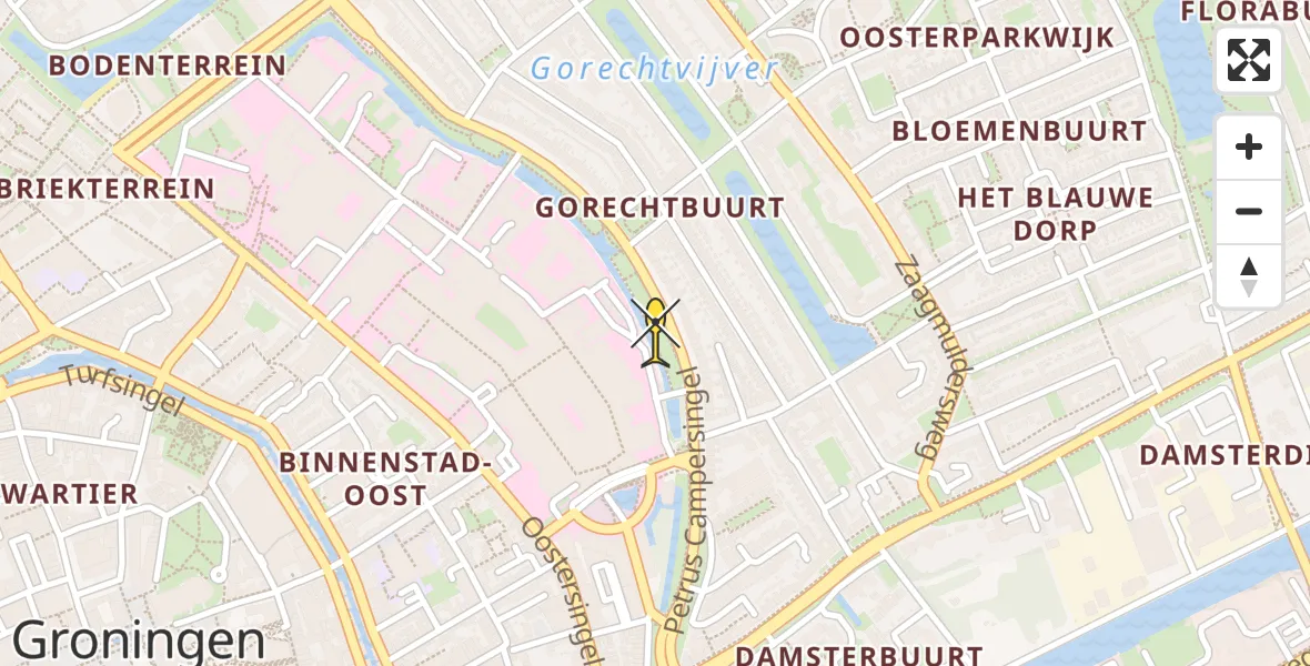 Routekaart van de vlucht: Lifeliner 4 naar Universitair Medisch Centrum Groningen