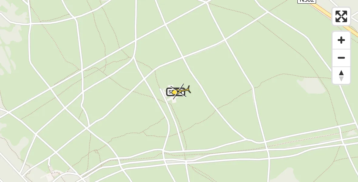 Routekaart van de vlucht: Politieheli naar Ermelo, Postweg