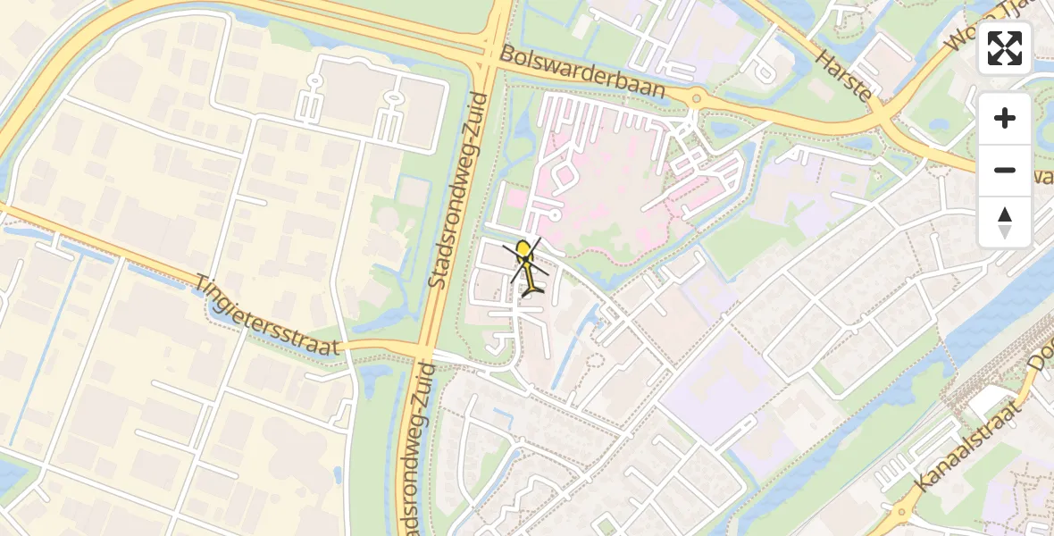 Routekaart van de vlucht: Ambulanceheli naar Sneek