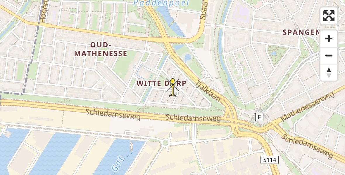 Routekaart van de vlucht: Lifeliner 2 naar Rotterdam