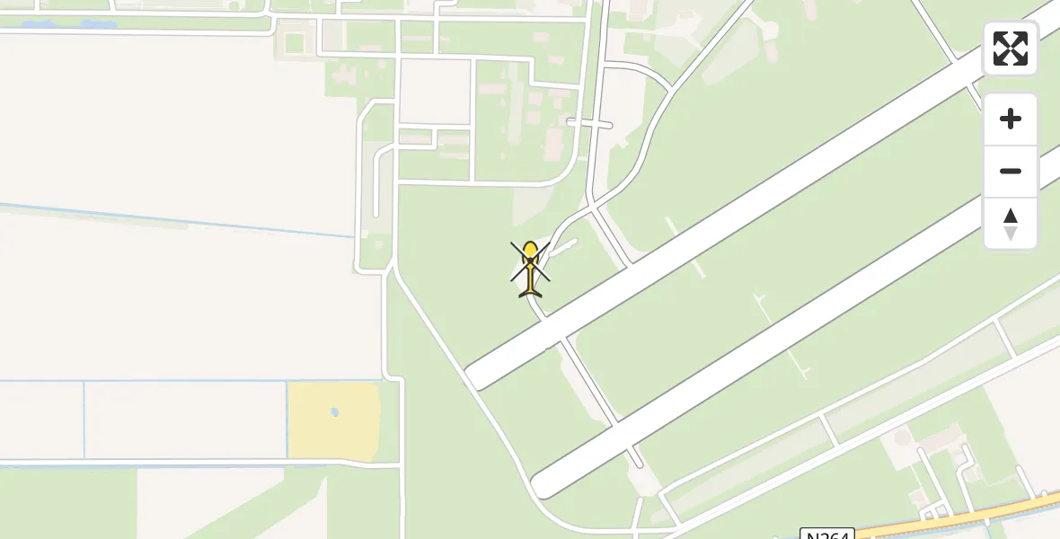 Routekaart van de vlucht: Lifeliner 3 naar Vliegbasis Volkel