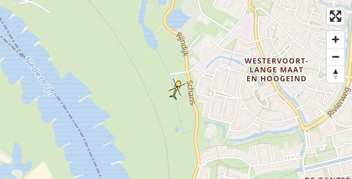 Routekaart van de vlucht: Lifeliner 3 naar Westervoort