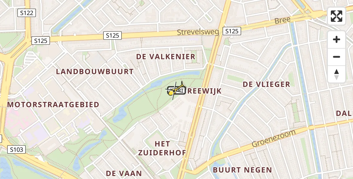 Routekaart van de vlucht: Lifeliner 2 naar Rotterdam, Jan Kleingeldstraat