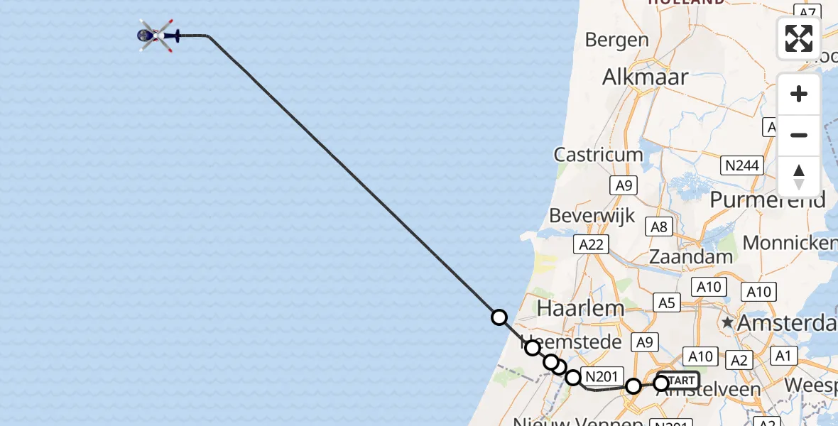 Vluchtroute Politiehelikopter Schiphol - , 26 november 2025, 17:11