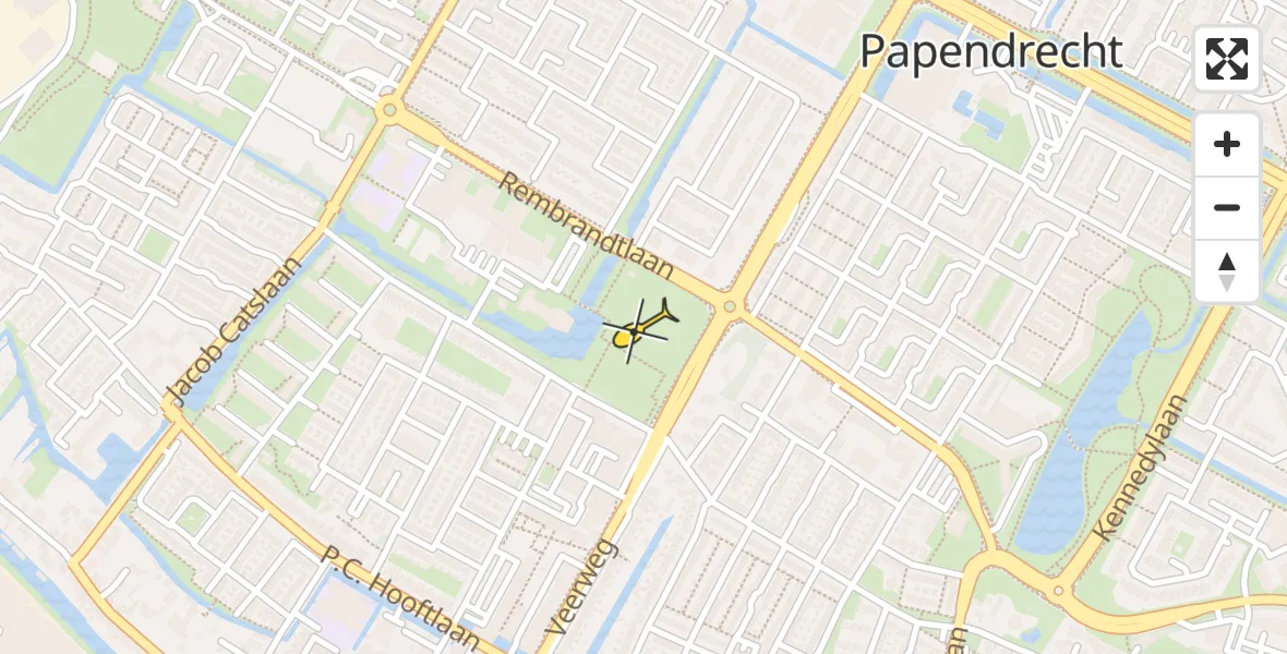 Routekaart van de vlucht: Lifeliner 2 naar Papendrecht