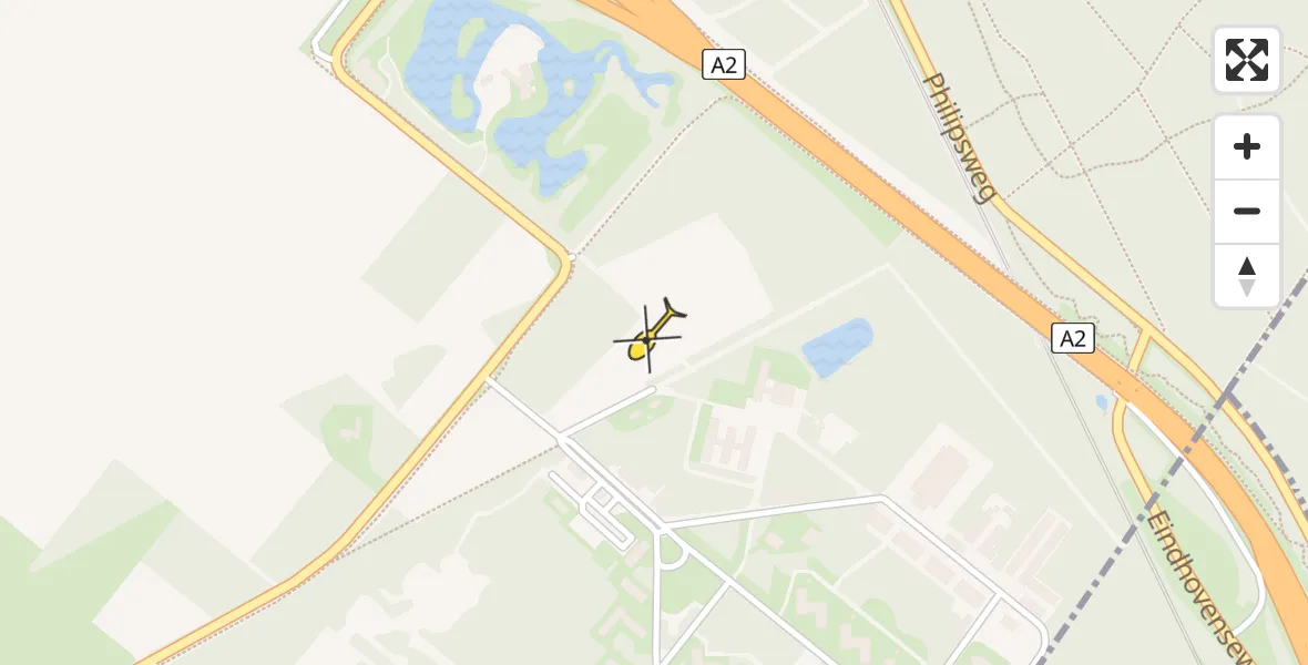 Routekaart van de vlucht: Lifeliner 3 naar Budel