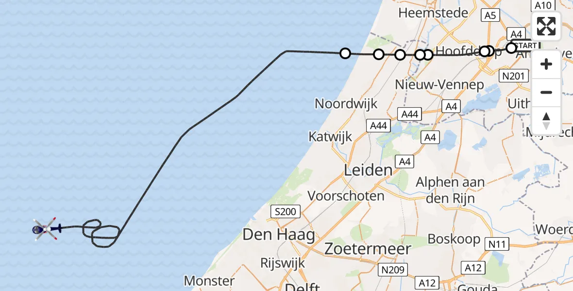 Vluchtroute Politiehelikopter Schiphol - , 26 november 2025, 19:41