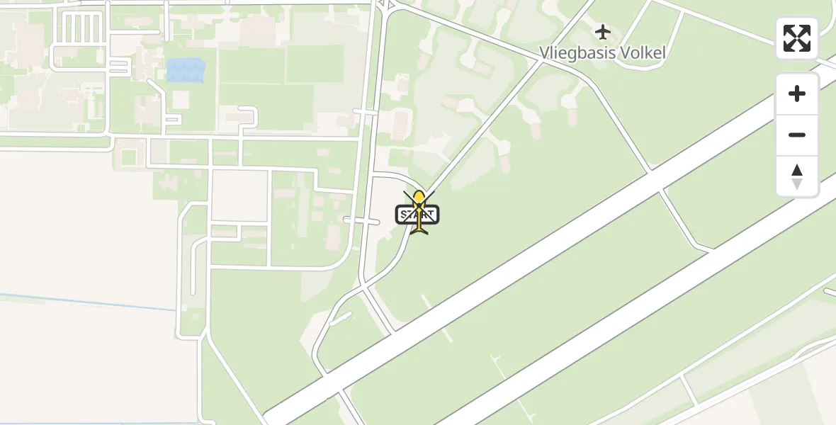 Routekaart van de vlucht: Lifeliner 3 naar Vliegbasis Volkel, Zeelandsedijk