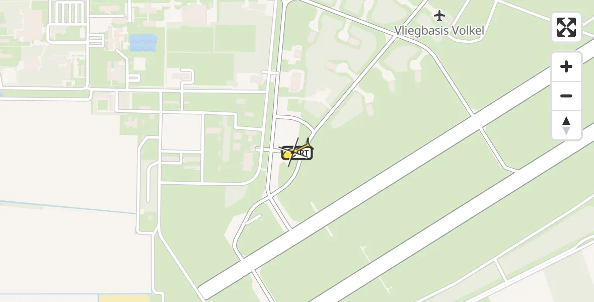 Routekaart van de vlucht: Lifeliner 3 naar Vliegbasis Volkel, Zeelandsedijk