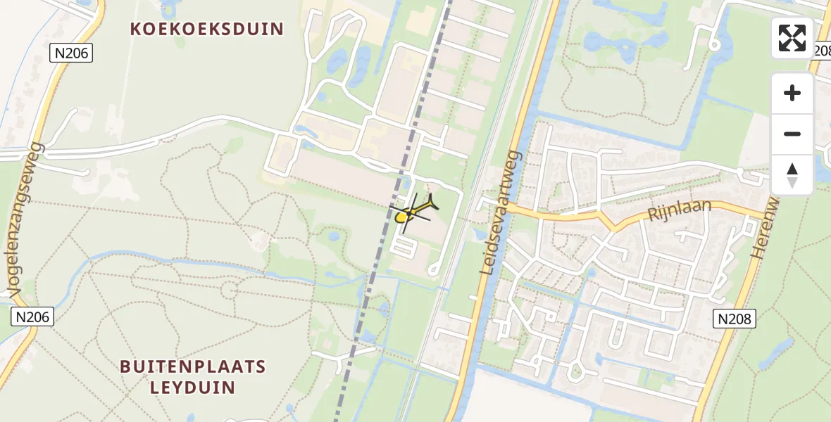 Routekaart van de vlucht: Lifeliner 1 naar Heemstede