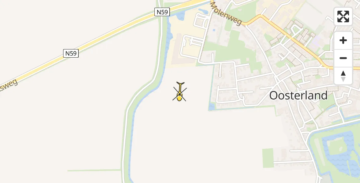 Routekaart van de vlucht: Lifeliner 2 naar Oosterland